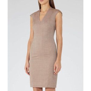 Reiss 'Turner' Dress Cap Sleeve V Neck Knee Length Professional Office Size 2
